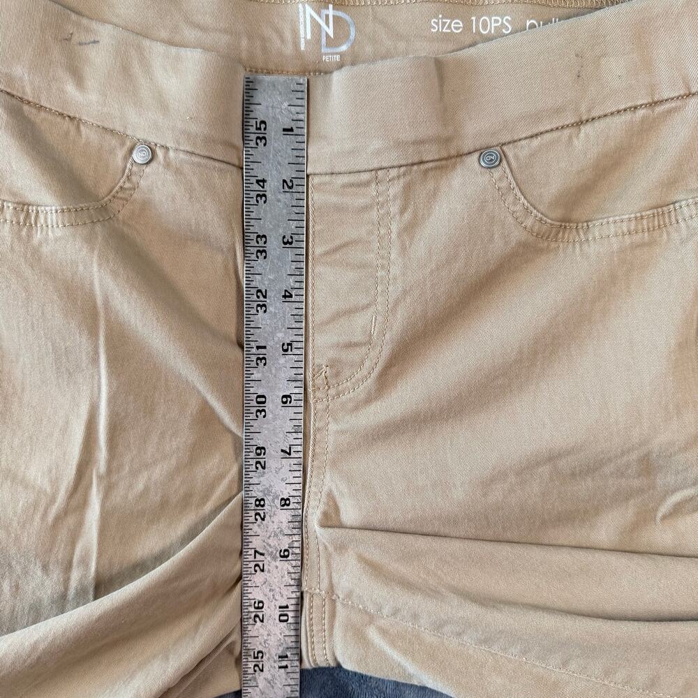 New Directions Women's 10PS Khaki Tan Pull On Skinny Stretch Pants Petite - Picture 6 of 7